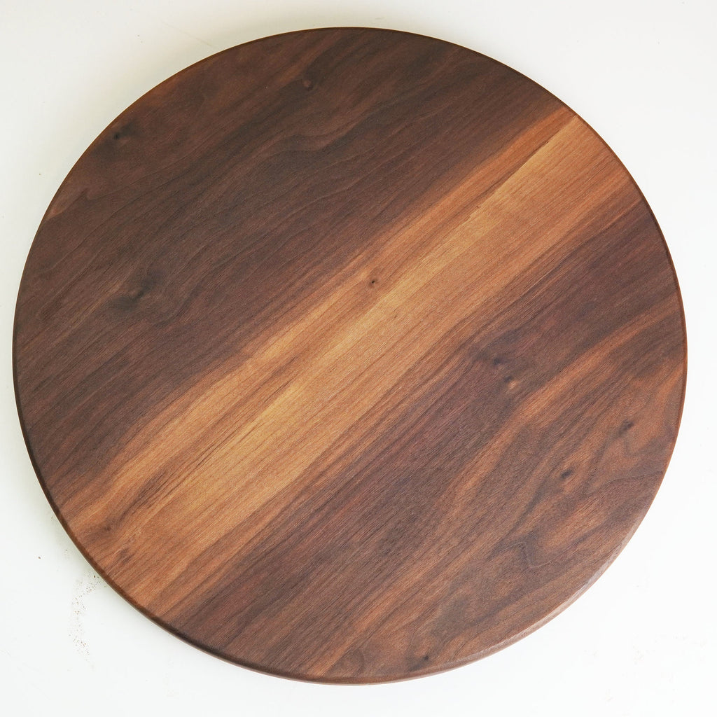 Walnut Lazy Susan | Multiple Size 10" to 28" | 1 Inch Thick Solid Hardwood | Low Profile | Turn Table | Centerpiece | Kitchen Décor