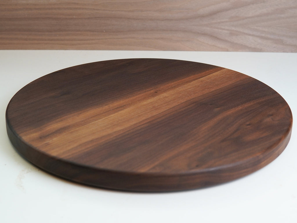 Walnut Lazy Susan | Multiple Size 10" to 28" | 1 Inch Thick Solid Hardwood | Low Profile | Turn Table | Centerpiece | Kitchen Décor