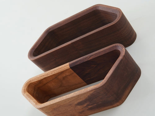 Hexagon Floating Shelves | Modern Floating Shelves | Geometric Floating Shelf | Curved Floating Shelf | Solid Walnut Shelf | Wall Shelf